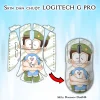 Skin dán chuột Logitech G Pro mẫu Doremon Dor046