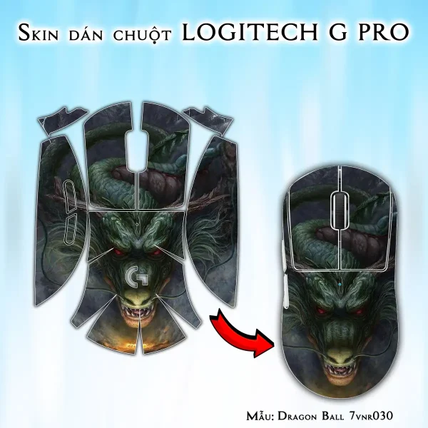 Skin dán chuột Logitech G Pro mẫu Dragon Ball 7vnr030