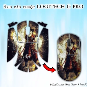 Skin dán chuột Logitech G Pro mẫu Dragon Ball Goku 3 7vnr72