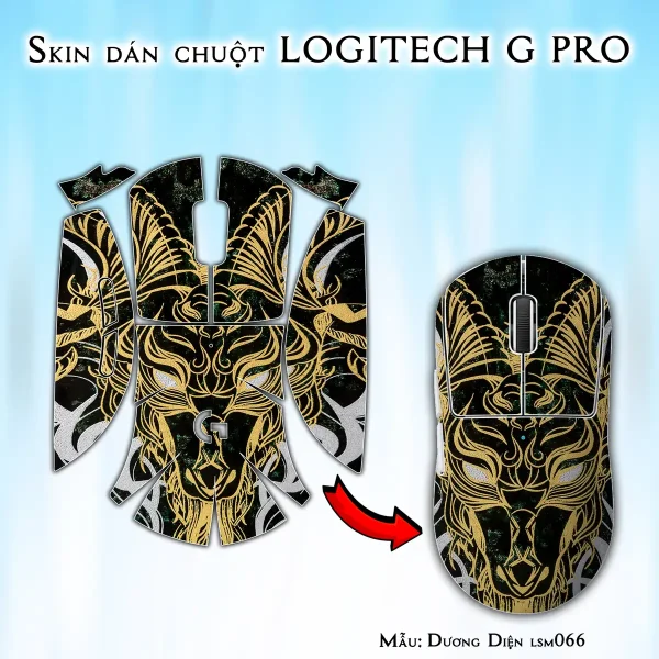 Skin dán chuột Logitech G Pro mẫu Dương Diện lsm066