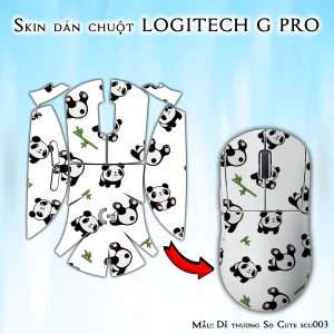 Skin dán chuột Logitech G Pro mẫu Dễ thương So Cute scu003