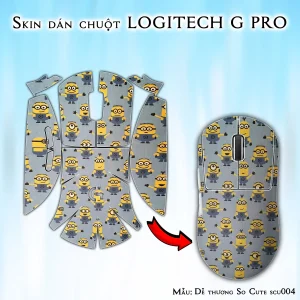 Skin dán chuột Logitech G Pro mẫu Dễ thương So Cute scu004