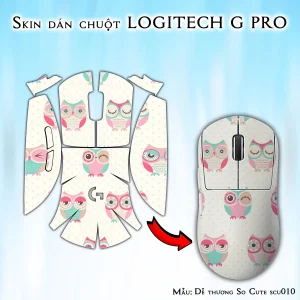 Skin dán chuột Logitech G Pro mẫu Dễ thương So Cute scu010