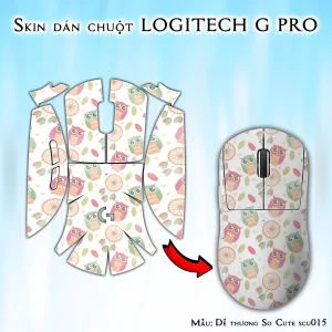 Skin dán chuột Logitech G Pro mẫu Dễ thương So Cute scu015