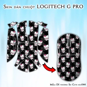 Skin dán chuột Logitech G Pro mẫu Dễ thương So Cute scu044