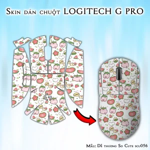 Skin dán chuột Logitech G Pro mẫu Dễ thương So Cute scu056