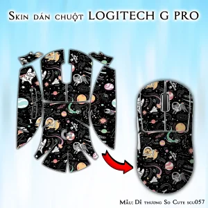 Skin dán chuột Logitech G Pro mẫu Dễ thương So Cute scu057