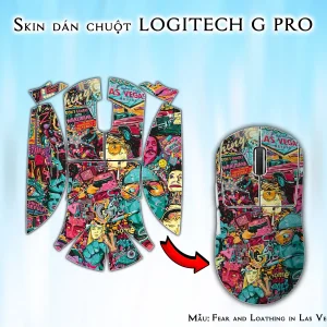 Skin dán chuột Logitech G Pro mẫu Fear and Loathing in Las Vegas
