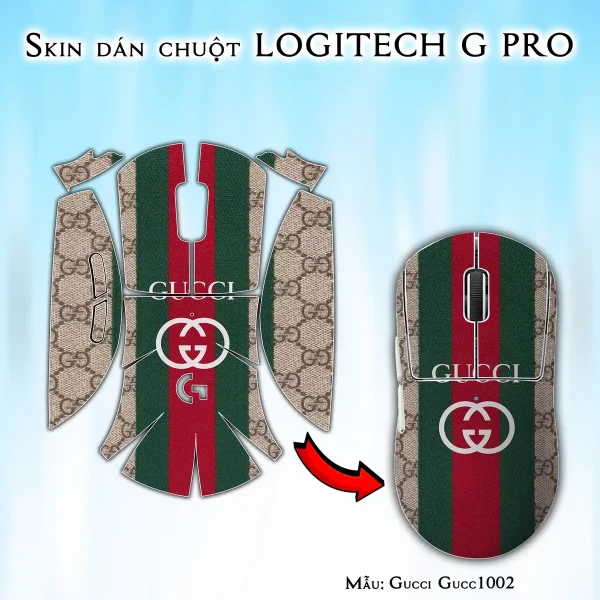 Skin dán chuột Logitech G Pro mẫu Gucci Gucc1002