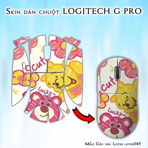 Skin dán chuột Logitech G Pro mẫu Gấu dâu Lotso lotso045