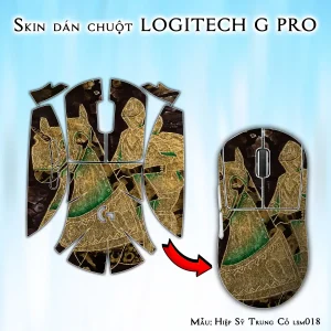 Skin dán chuột Logitech G Pro mẫu Hiệp Sỹ Trung Cổ lsm018