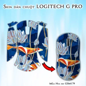 Skin dán chuột Logitech G Pro mẫu Hoa sen GSM179