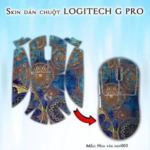 Skin dán chuột Logitech G Pro mẫu Hoa văn hov003