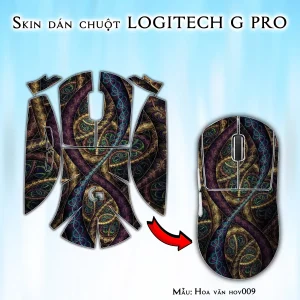 Skin dán chuột Logitech G Pro mẫu Hoa văn hov009