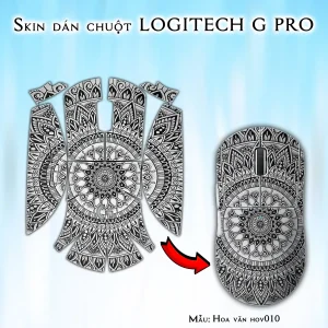 Skin dán chuột Logitech G Pro mẫu Hoa văn hov010