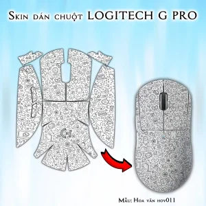 Skin dán chuột Logitech G Pro mẫu Hoa văn hov011