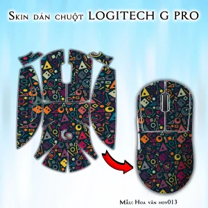 Skin dán chuột Logitech G Pro mẫu Hoa văn hov013