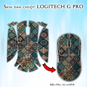 Skin dán chuột Logitech G Pro mẫu Hoa văn hov014