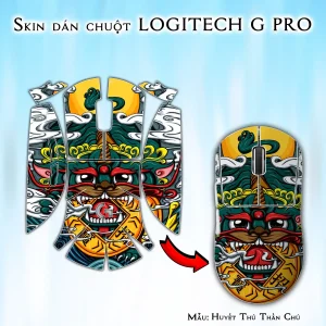 Skin dán chuột Logitech G Pro mẫu Huyết Thú Thần Chú