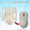 Skin dán chuột Logitech G Pro mẫu hình học viền vàng Skin dán chuột Logitech G Pro mẫu hình học viền vàng