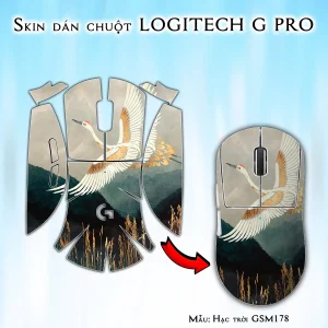 Skin dán chuột Logitech G Pro mẫu Hạc trời GSM178