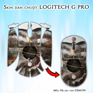 Skin dán chuột Logitech G Pro mẫu Hệ mặt trời GSM194