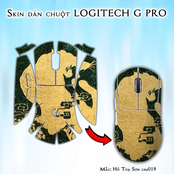 Skin dán chuột Logitech G Pro mẫu Hổ Toạ Sơn lsm019