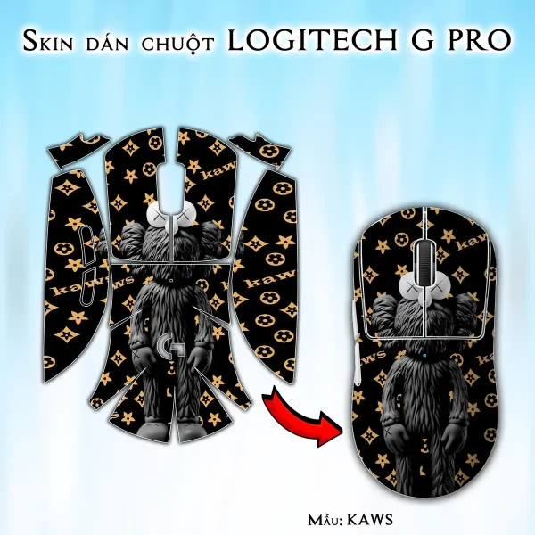 Skin dán chuột Logitech G Pro mẫu KAWS