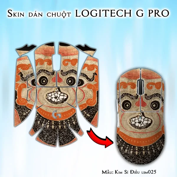 Skin dán chuột Logitech G Pro mẫu Kim Sí Điểu lsm025