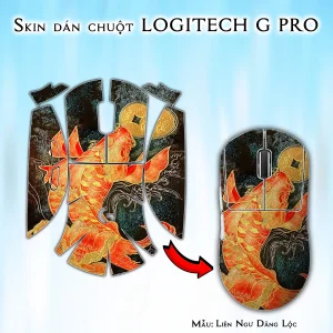 Skin dán chuột Logitech G Pro mẫu Liên Ngư Dâng Lộc