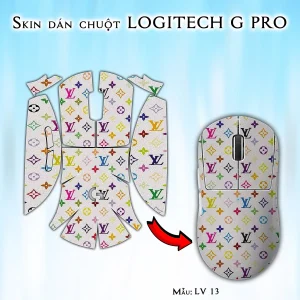 Skin dán chuột Logitech G Pro mẫu LV 13