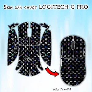 Skin dán chuột Logitech G Pro mẫu LV lv007