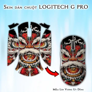 Skin dán chuột Logitech G Pro mẫu Lân Vương Uy Dũng