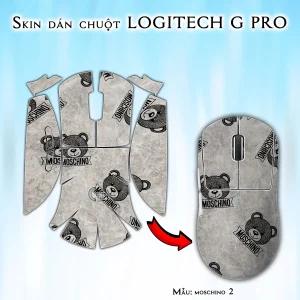 Skin dán chuột Logitech G Pro mẫu moschino 2