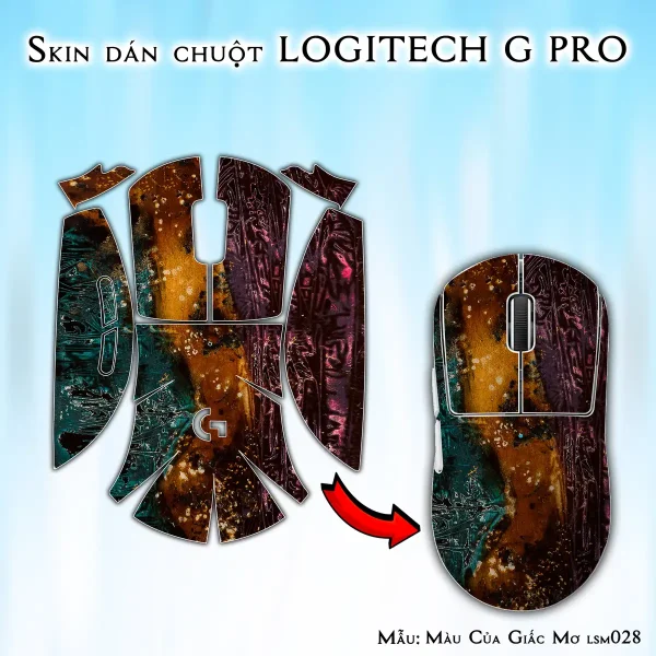 Skin dán chuột Logitech G Pro mẫu Màu Của Giấc Mơ lsm028