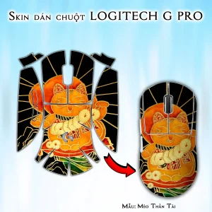 Skin dán chuột Logitech G Pro mẫu Mèo Thần Tài