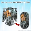 Skin dán chuột Logitech G Pro mẫu Mèo xám và chó cam scu064 Skin dán chuột Logitech G Pro mẫu Mèo xám và chó cam scu064