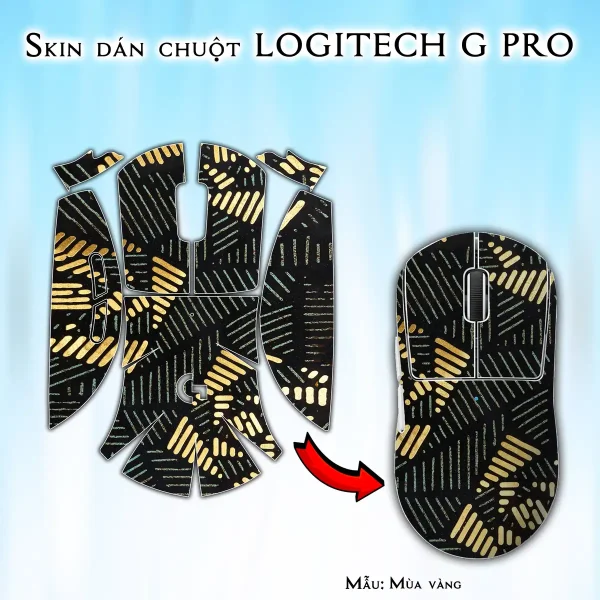 Skin dán chuột Logitech G Pro mẫu Mùa vàng