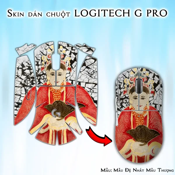 Skin dán chuột Logitech G Pro mẫu Mẫu Đệ Nhất Mẫu Thượng Thiên lsm029