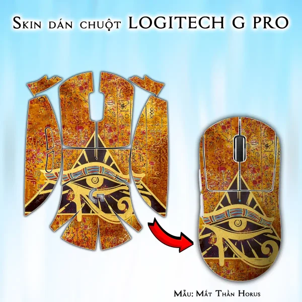 Skin dán chuột Logitech G Pro mẫu Mắt Thần Horus