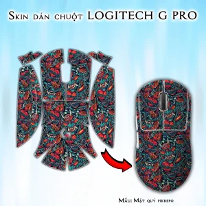 Skin dán chuột Logitech G Pro mẫu Mặt quỷ pikrepo