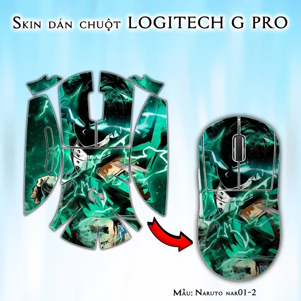 Skin dán chuột Logitech G Pro mẫu Naruto nar01-2