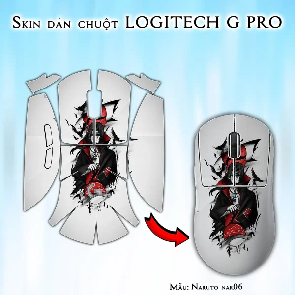 Skin dán chuột Logitech G Pro mẫu Naruto nar06