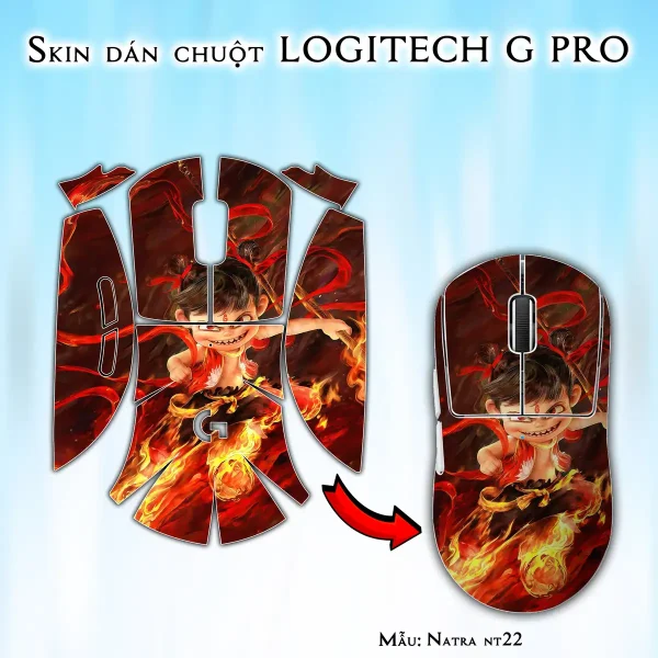 Skin dán chuột Logitech G Pro mẫu Natra nt22