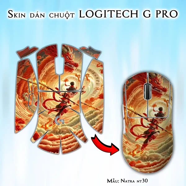 Skin dán chuột Logitech G Pro mẫu Natra nt30