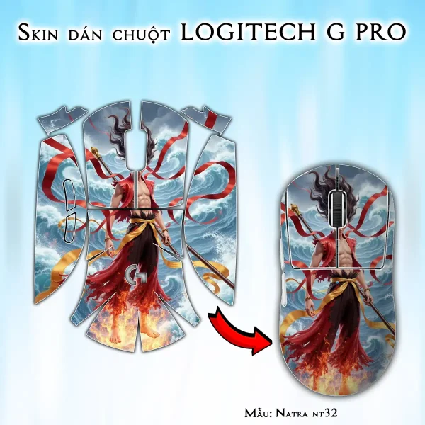 Skin dán chuột Logitech G Pro mẫu Natra nt32