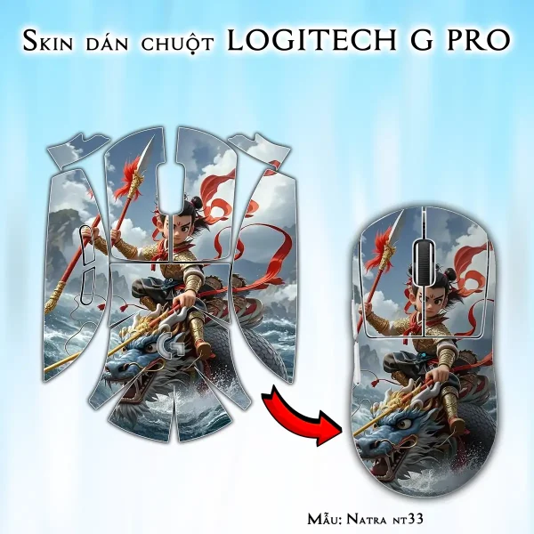 Skin dán chuột Logitech G Pro mẫu Natra nt33