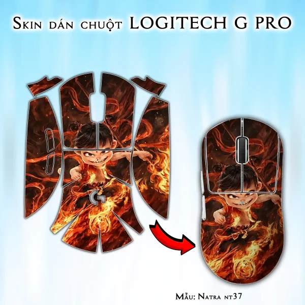 Skin dán chuột Logitech G Pro mẫu Natra nt37