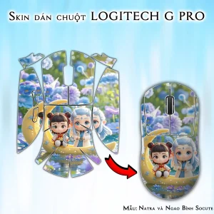 Skin dán chuột Logitech G Pro mẫu Natra và Ngao Bính Socute nt05