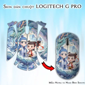 Skin dán chuột Logitech G Pro mẫu Natra và Ngao Bính Socute nt06